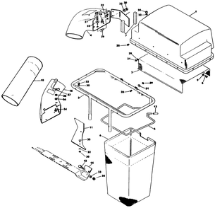 Grass Catcher 1 Diagram and Parts List for 62542C (G00000001-G99999999)(1988) Lawn Boy Lawn Tractor